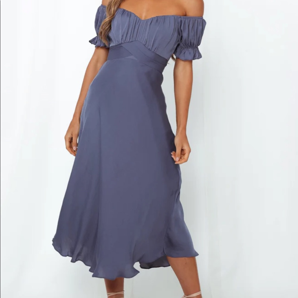 Hello Molly SKY CHILD MAXI DRESS MIDNIGHT BLUE size small NWT